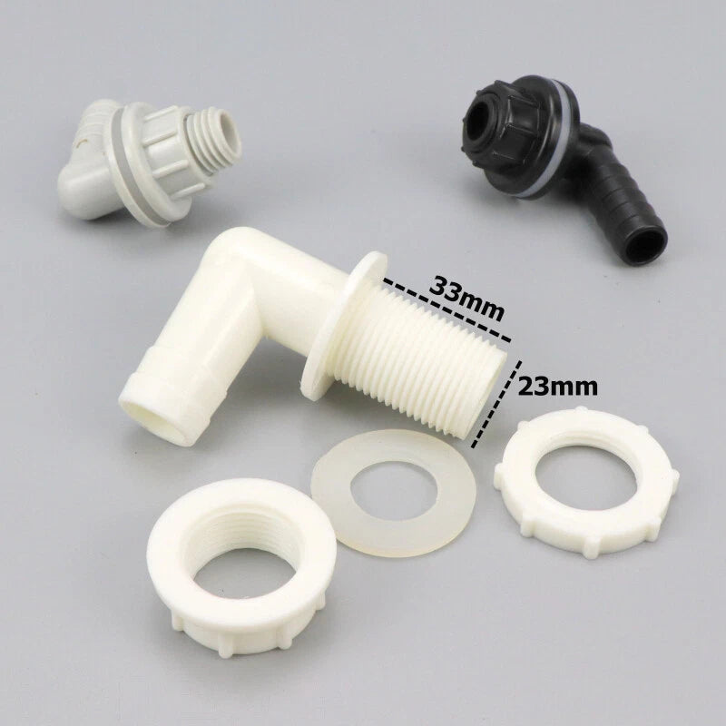 3/8" Elbow Hose Barb Fitting for Aquarium, Fish Tank & Pond — Black