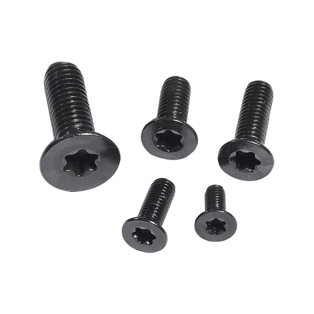 Black A2 Stainless Steel Security Torx Countersunk Flat Head Machine Screws M2 M2.5 M3 M4 M5 M6 — Tamper-Resistant Flush-Fit, 3mm to 50mm
