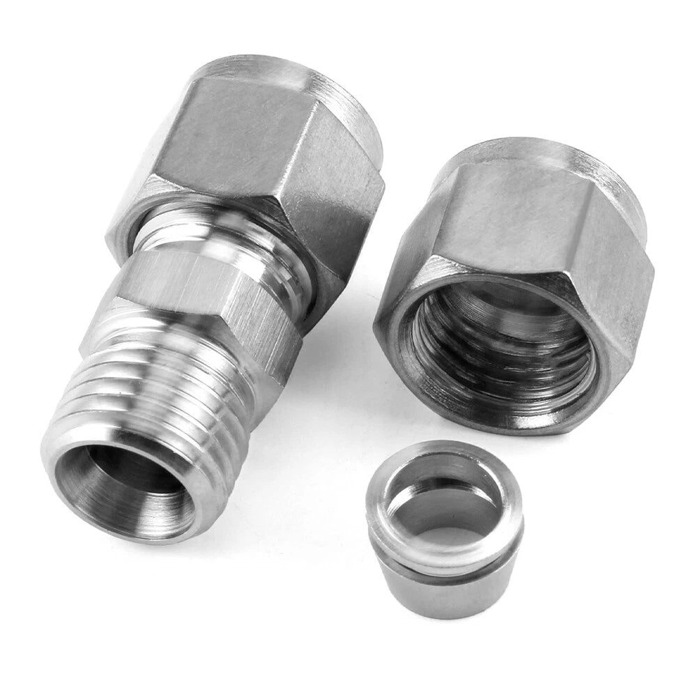 Stainless Steel Compression Fittings — Straight & Reducing Connectors, Φ3mm–Φ25mm