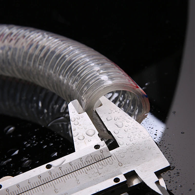 PVC Clear Wire Braided Reinforced Flexible Hose Pipe — ID 10–40mm