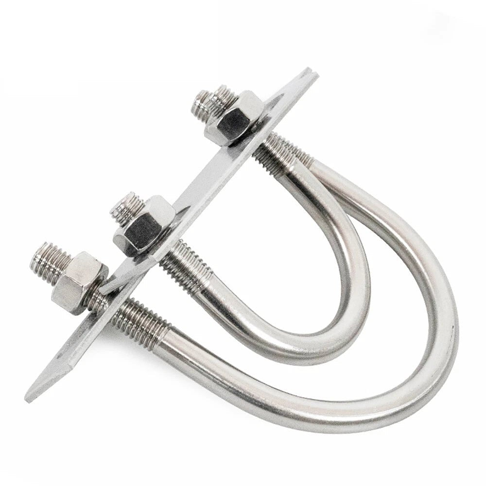 M6 M8 Stainless Steel 304 U - Bolt with Plate and Nuts — Multiple Sizes - HomeDIYer