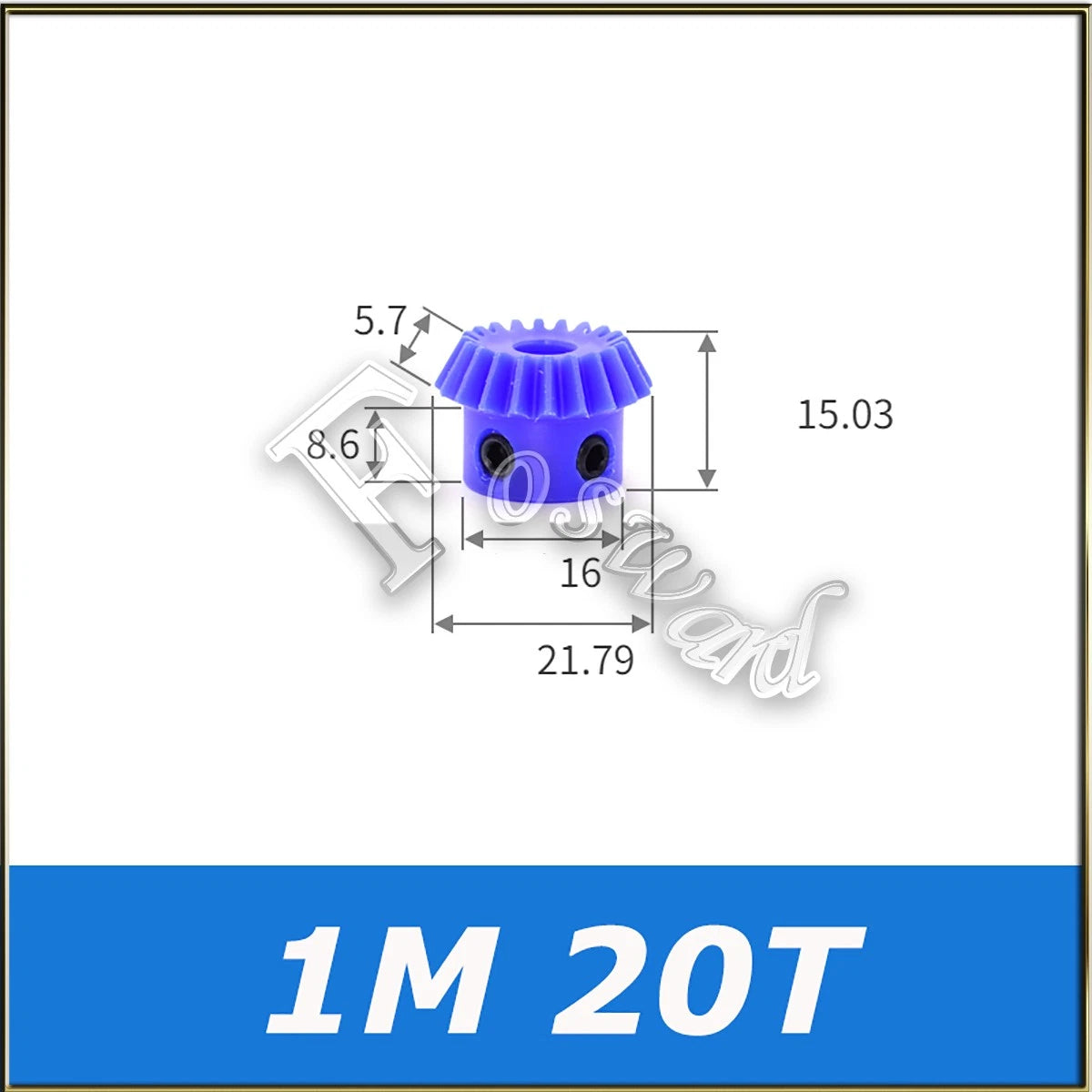 15M-40T Nylon Umbrella Tooth Bevel Gear Helical Motor Gear 1 Mod 1:2 Pairing