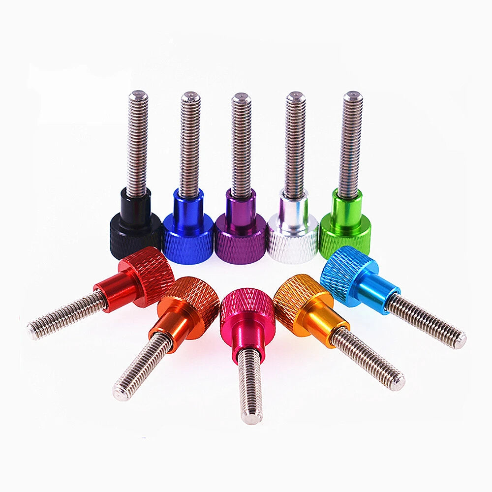 M6 KNURLED THUMB SCREWS ALUMINIUM ALLOY&STAINLESS HAND GRIP KNOB BOLTS L:50-70mm