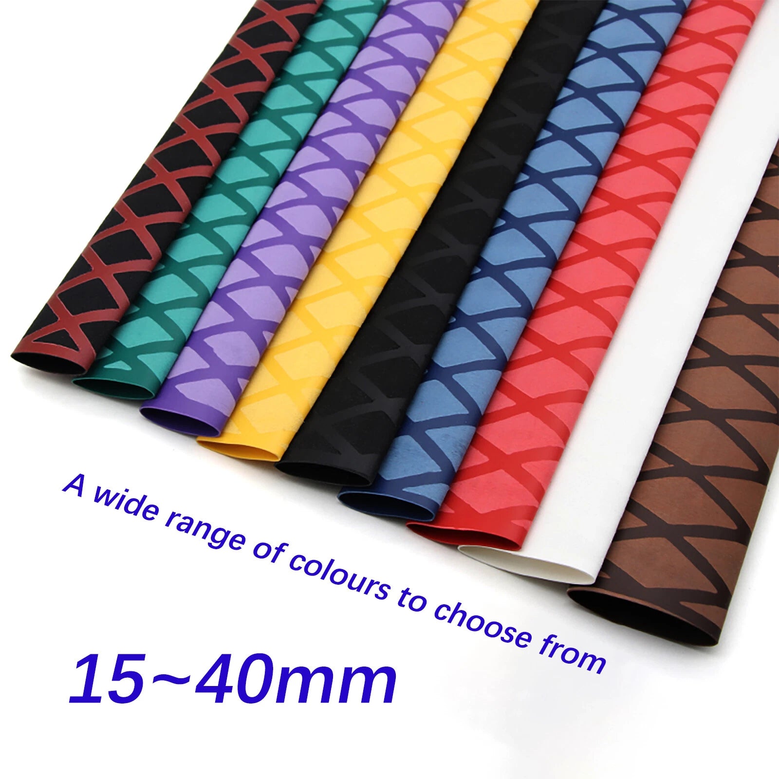 Non-Slip Heat Shrink Tubing for Fishing Rod Handle Grip — 15mm to 40mm