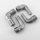 304 Stainless Steel BSP Male Thread 90° Elbow Hose Barb Connector — 1/4" to 1-1/4"