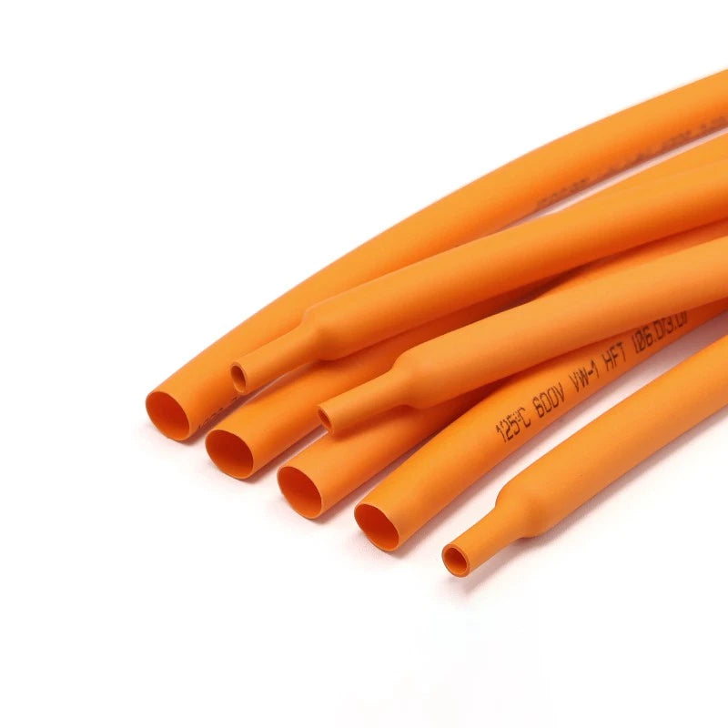 2:1 Heat Shrink Tubing Orange — φ1mm to φ50mm, 1m / 5m / 10m Lengths