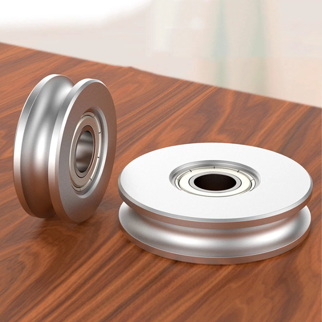 U-Groove Aluminum Pulley Wheel OD 30/40/50/60/80mm Bearing Pulleys Hole 5~15mm