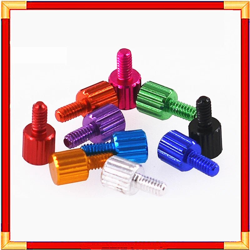 M2 Anodized Aluminum Knurled Thumb Screws – Flat Head Hand Grip Knob for PC Case & Modding (4–15mm Lengths) - HomeDIYer