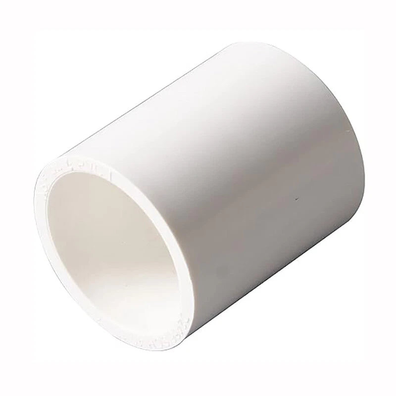 White PVC Pipe Fittings Connector Straight Pipe Coupling Socket ID 16mm - 200mm