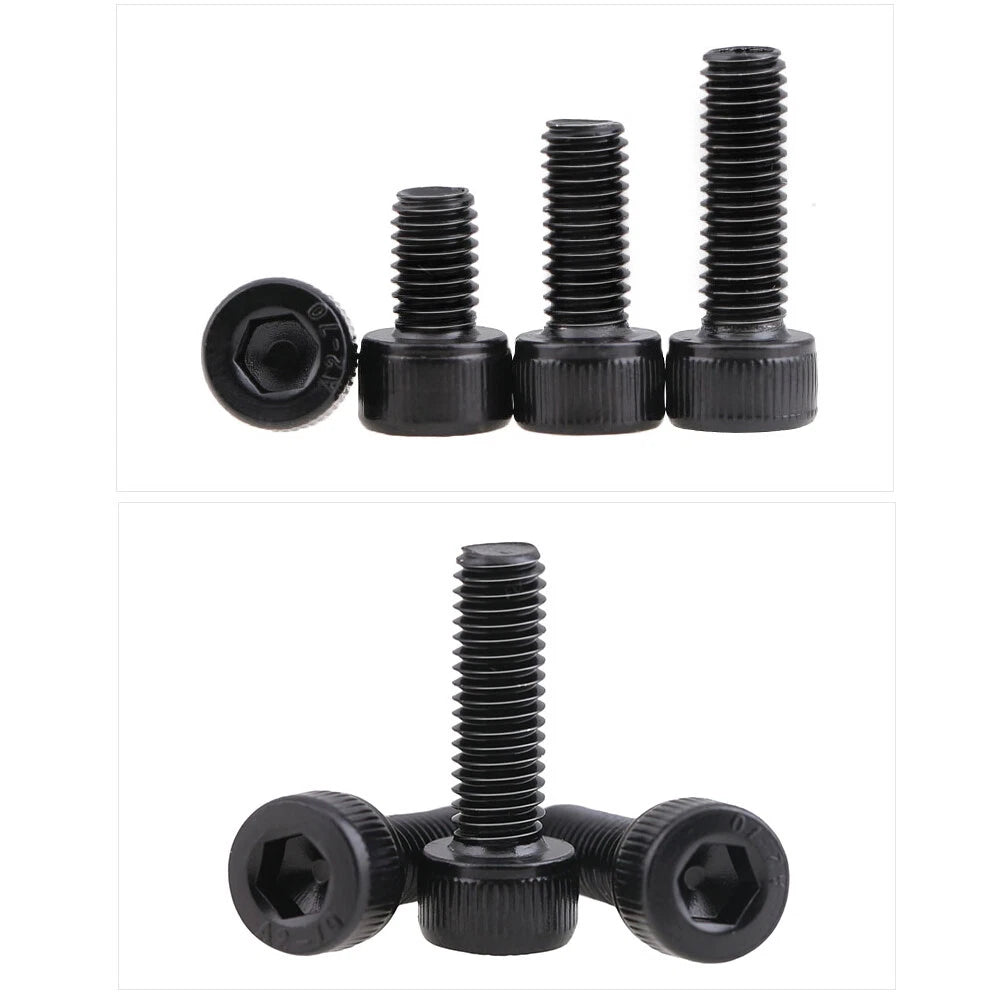 M3 M4 M5 Black Hex Socket Cap Head Screws – A2 Stainless Steel, Allen Drive, Electrophoresis Black