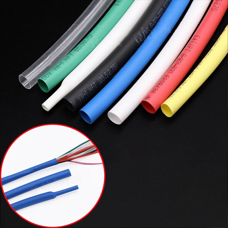 2:1 Polyolefin Heat Shrink Tubing — φ3.5mm to φ6mm, Multiple Colors & Lengths