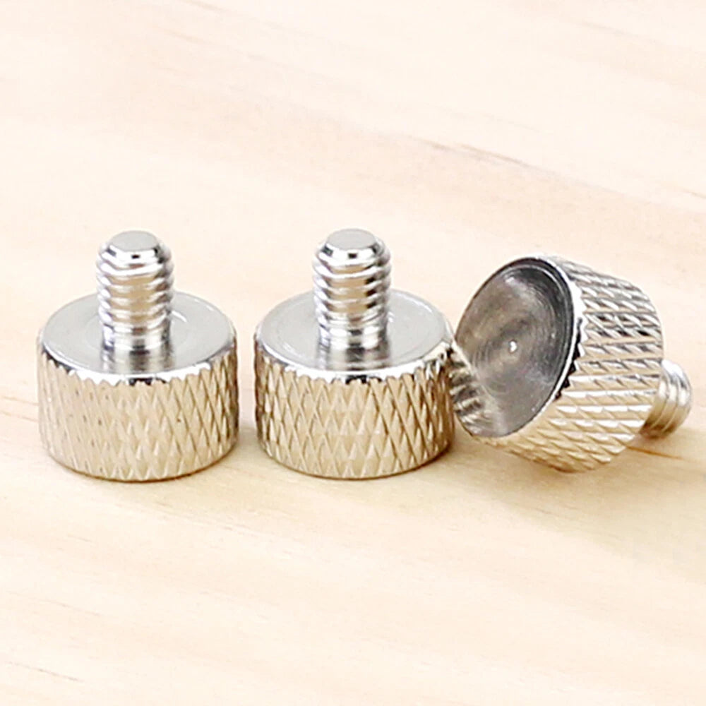 10PCS M3 M4 X 5-12MM KNURLED THUMB SCREWS THIN TYPE SILVER BLACK HAND KNOB BOLTS