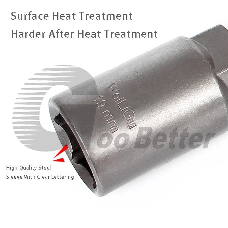 Magnetic 200mm Extended Hexagonal Socket Wrench Hexagonal Bit Dia 5.5-19mm