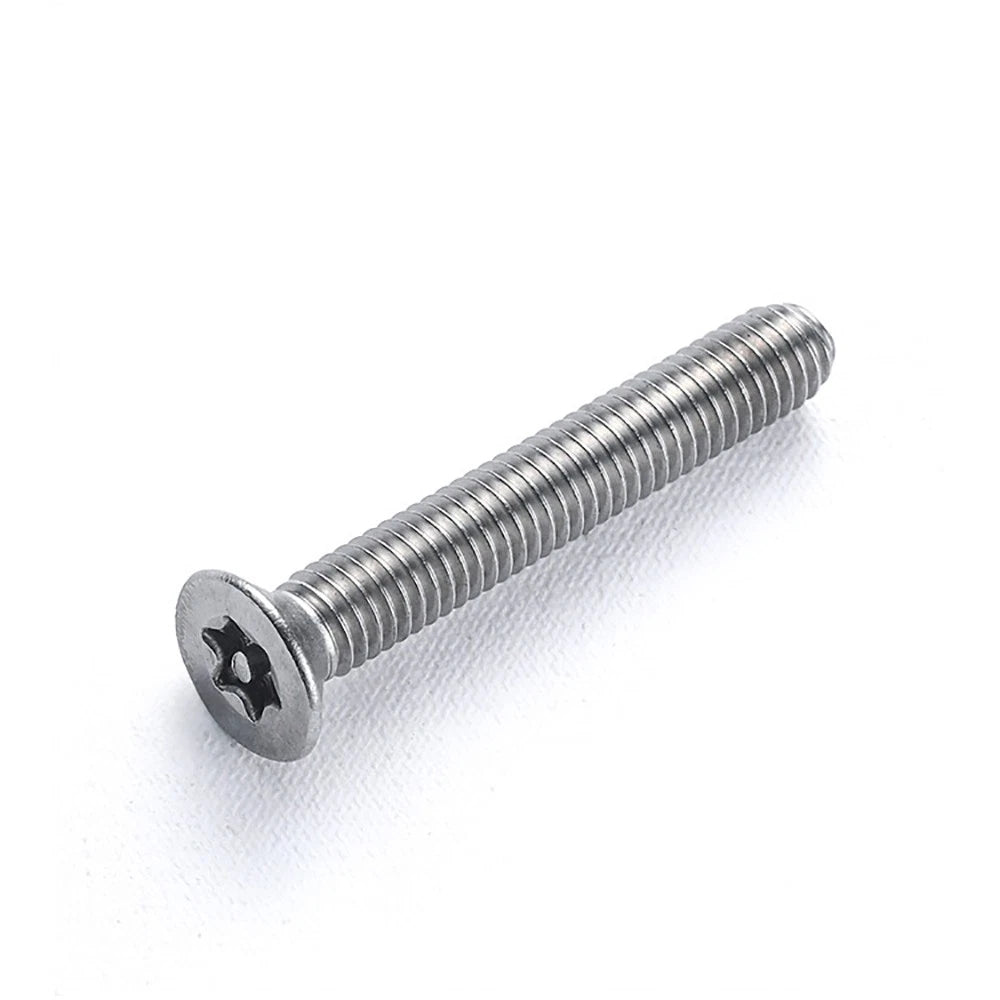 M3 M4 M5 M6 Countersunk Torx Machine Screws – A2 Stainless Steel, Fully Threaded (4–50mm Overall Length)