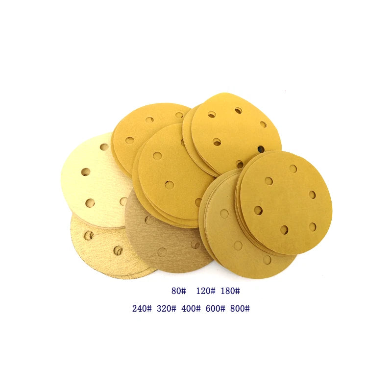 125mm Sanding Discs Sandpaper Sheets Electric Orbital Sander Pads for Wood/Metal