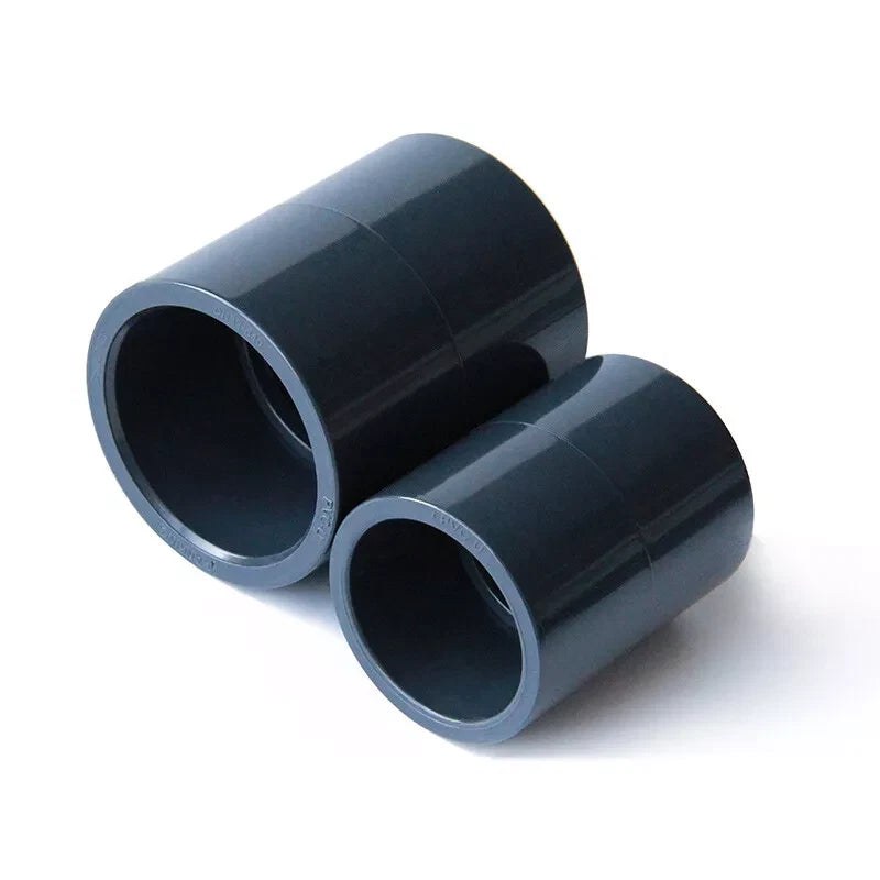 PVC Straight Pipe Coupling — Socket Slip Joint Fitting, ID 20mm–110mm