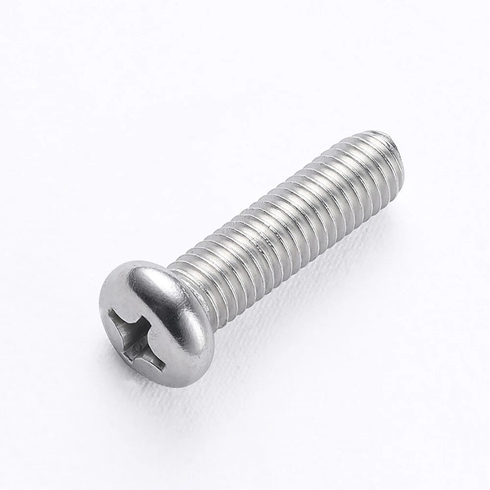A2 Stainless Steel 304 Phillips Pan Head Screws – M3 M4 M5 M10, Fully Threaded (3–100mm)