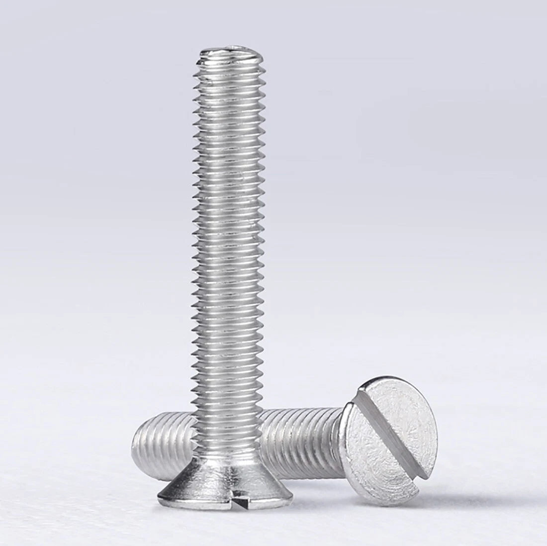 M3 M4 M5 Flat Head Slotted Machine Screws — 304 Stainless Steel Countersunk