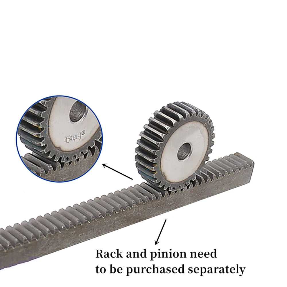 2M Cylindrical Spur Gear 12 - 100 Tooth Diameter 28mm - 204mm 45# Carbon Steel