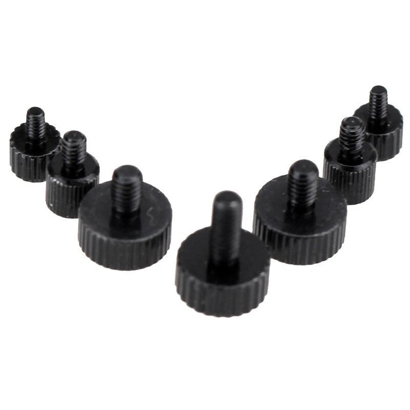 Knurled Thumb Screws Carbon Steel Hand Grip Knob Bolts M2.5 Round Flat Head - HomeDIYer