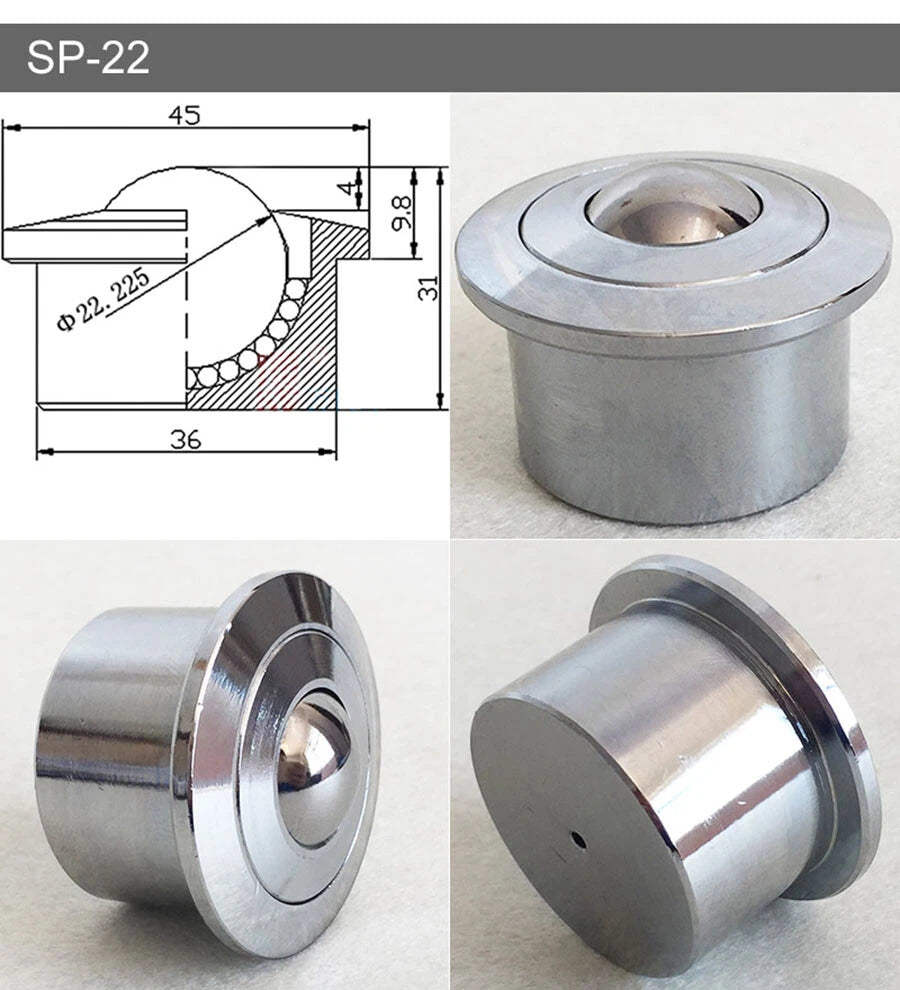 SP-8 SP-12 SP-15 SP-22 SP-25 SP-30 Ball Transfer Bearing Unit Conveyor Roller
