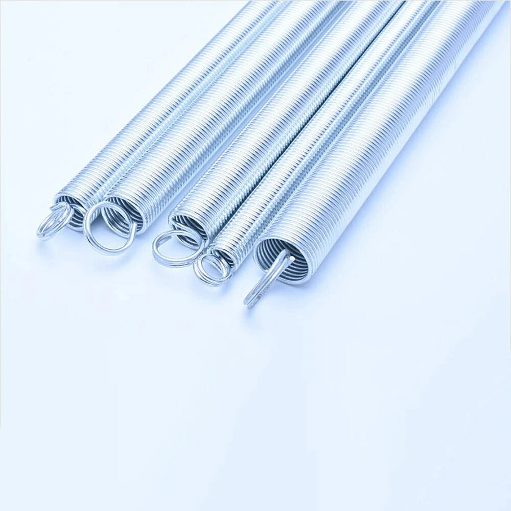 Extension Spring Wire Dia 0.4 - 2.5mm Galvanized Double Loop Closed Ring Tension Springs - HomeDIYer