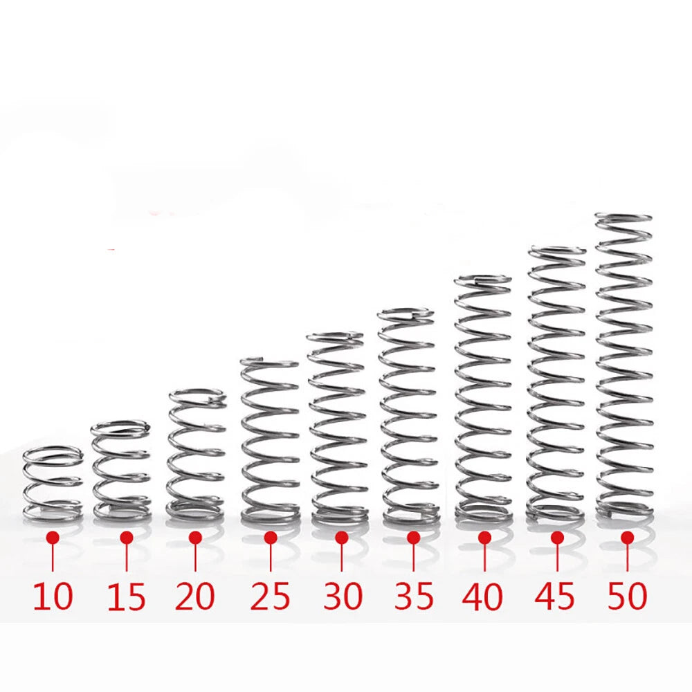 Stainless Steel Compression Spring 1.5/1.6mm Wire Diameter Pressure Small 10pcs