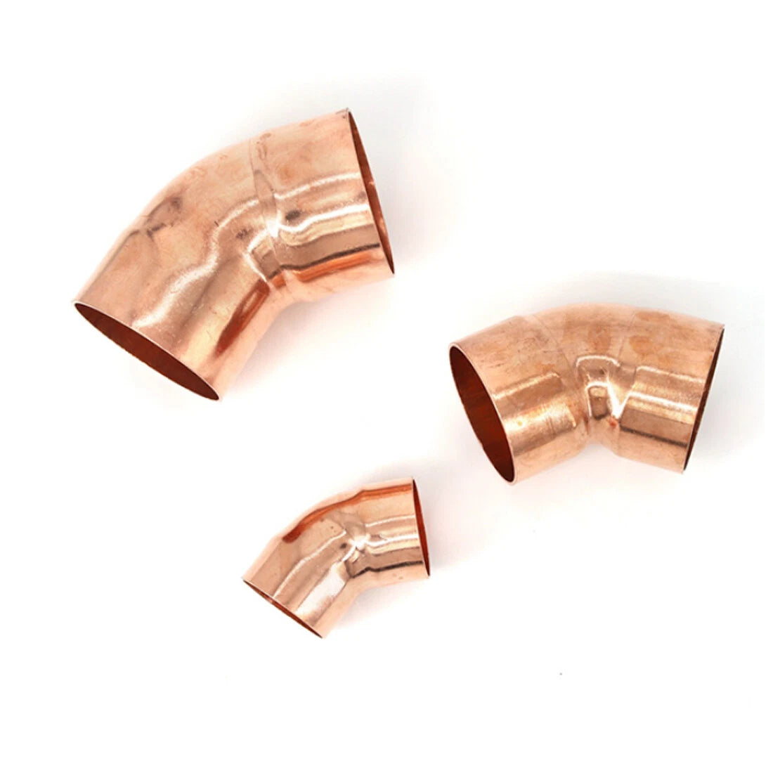 Copper Long Radius Street 45° Elbow — End Feed Refrigeration Fitting 6.35mm–133mm