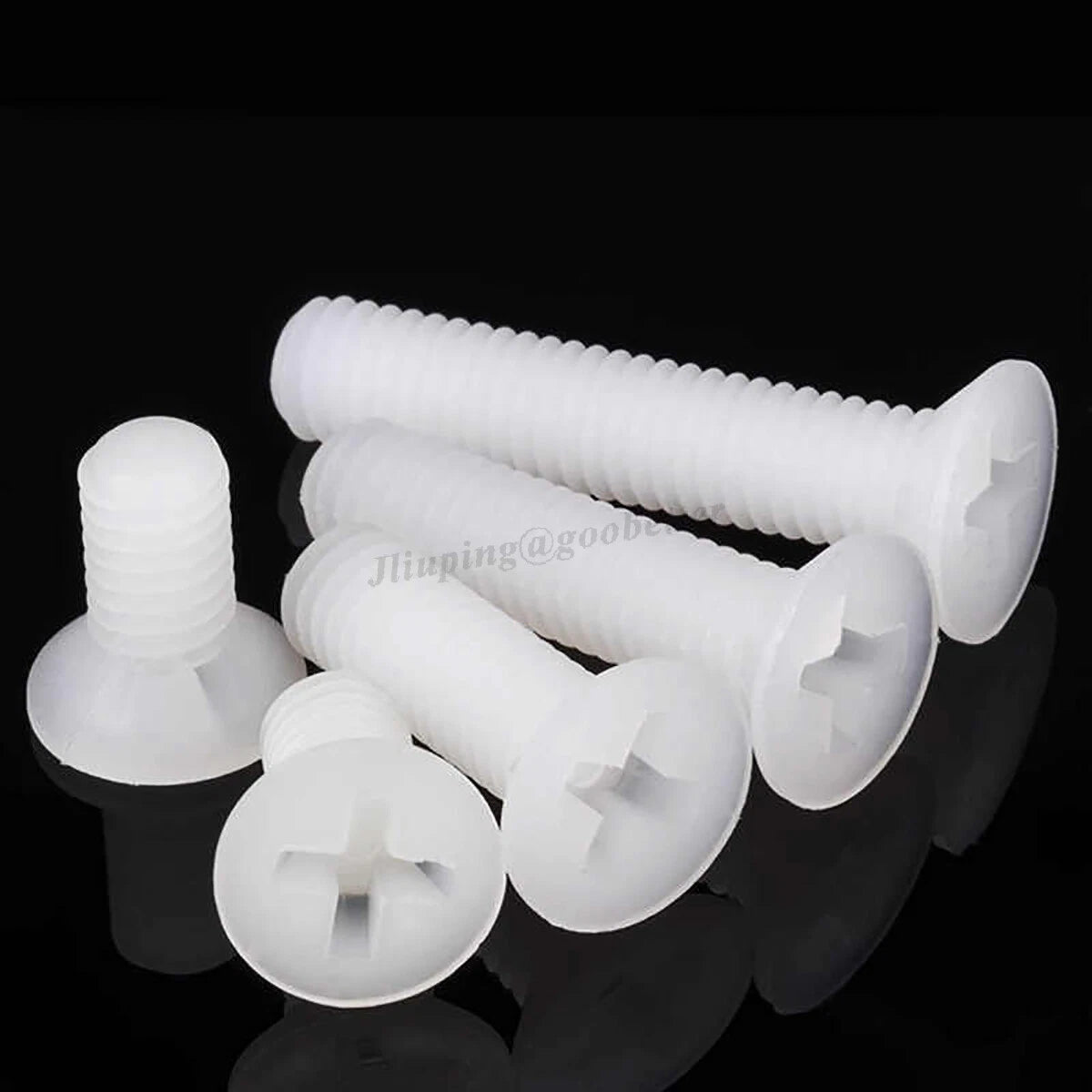White Nylon Countersunk Phillips Machine Screws – M2 to M8, Non-Conductive & Corrosion-Free (PA66)