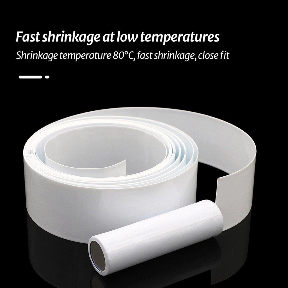 White PVC Heat Shrink Tubing – Flat Width 7mm to 250mm, 1M / 2M / 5M / 20M Rolls - HomeDIYer