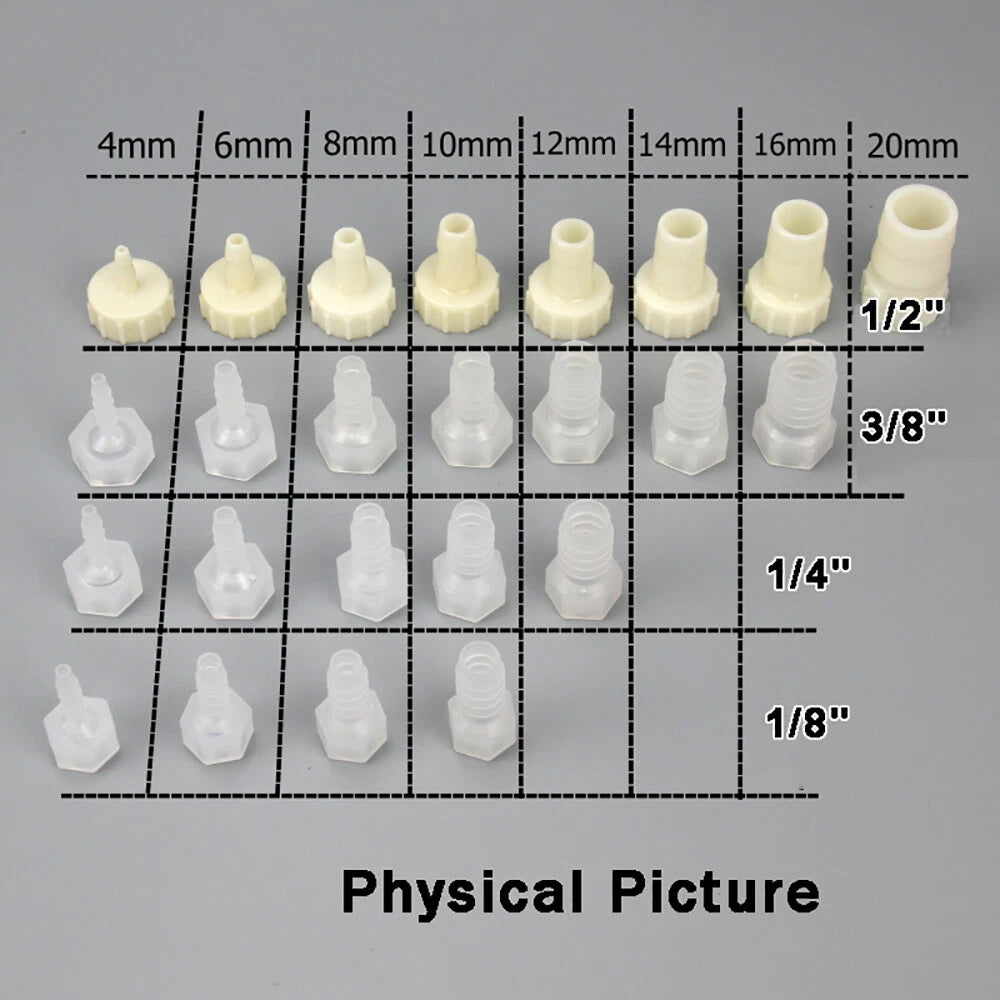 Female Threaded Barbed Hose Tail Connector — Plastic Pond & Pool Pipe Fitting