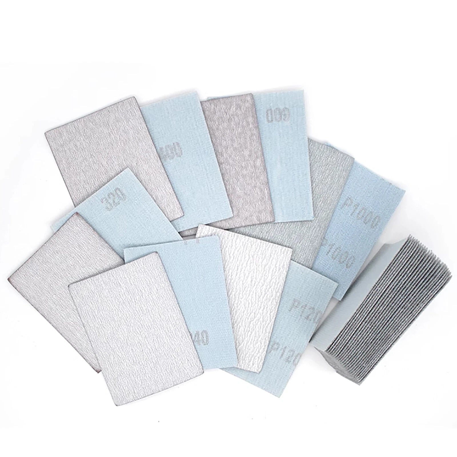70x100 / 75x100mm White Sanding 80-1000 Grit Dry Sand Paper Hook Loop Sandpaper