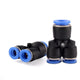 Nylon Push-Fit Hose Connector — + Shape / Y Shape / Y Reducing | 4mm–16mm Air Line Fitting