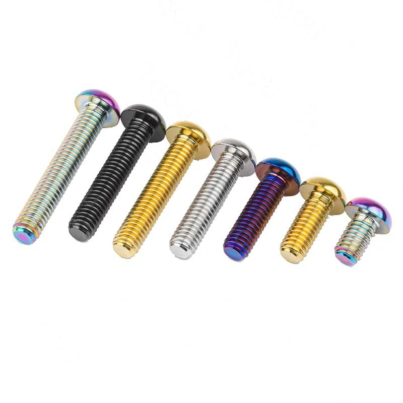 M6 Titanium Round Head Torx Screws – T30 Drive, Grade 10.9, 10–35mm Lengths (Ultra‑Light & Corrosion‑Proof)