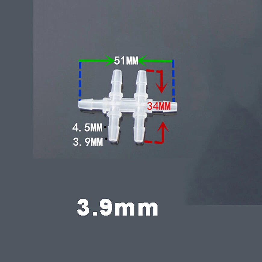 Plastic Barbed 6-Way Hose Splitter Connector — Air, Water & Gas Pipe Fitting