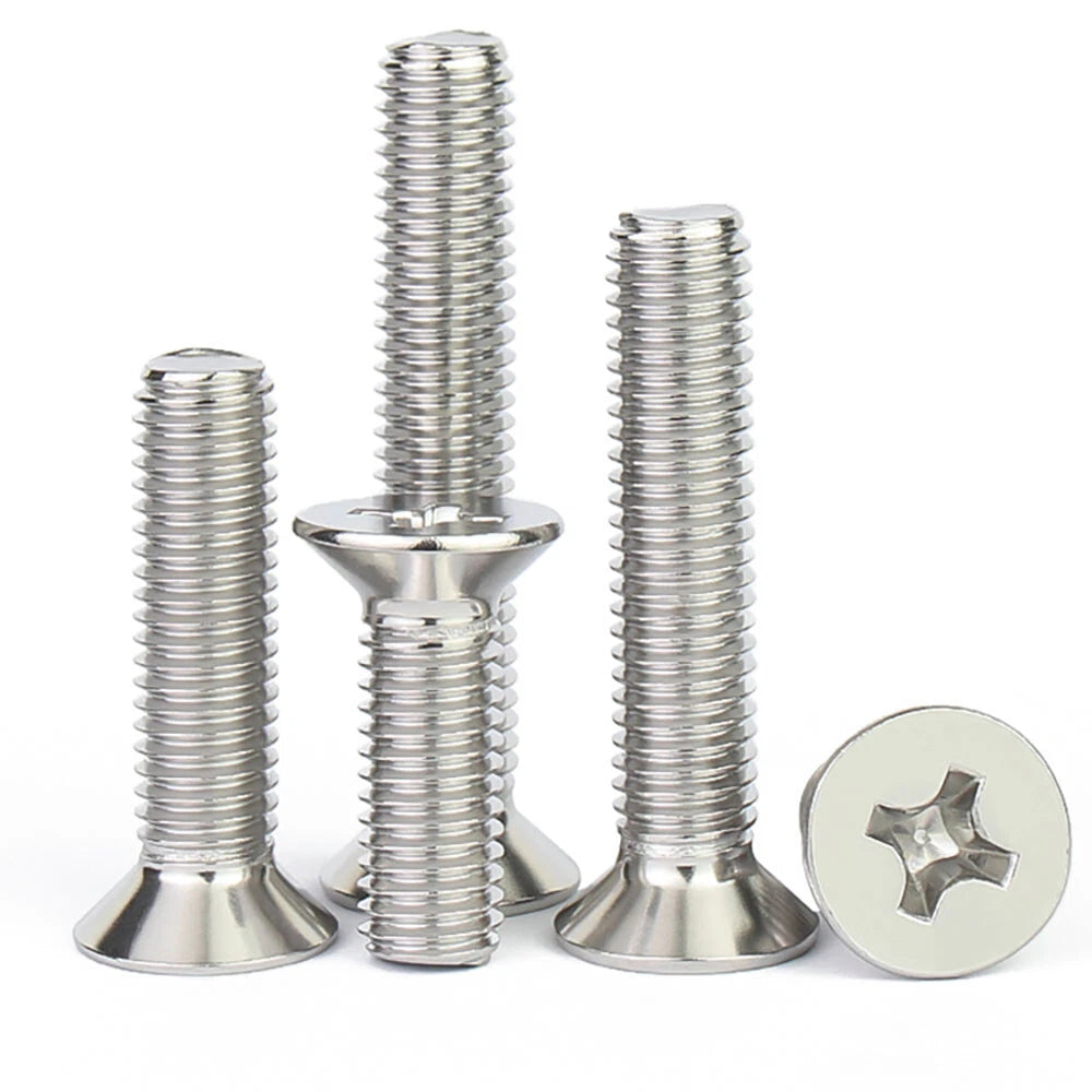 M2 M2.5 Pozidriv Countersunk Machine Screws – A4 Stainless Steel (316 Marine Grade), DIN 965
