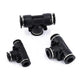 Nylon Pneumatic Tee 3-Way Push Fit Connector — 4mm to 16mm Inline Hose Fitting