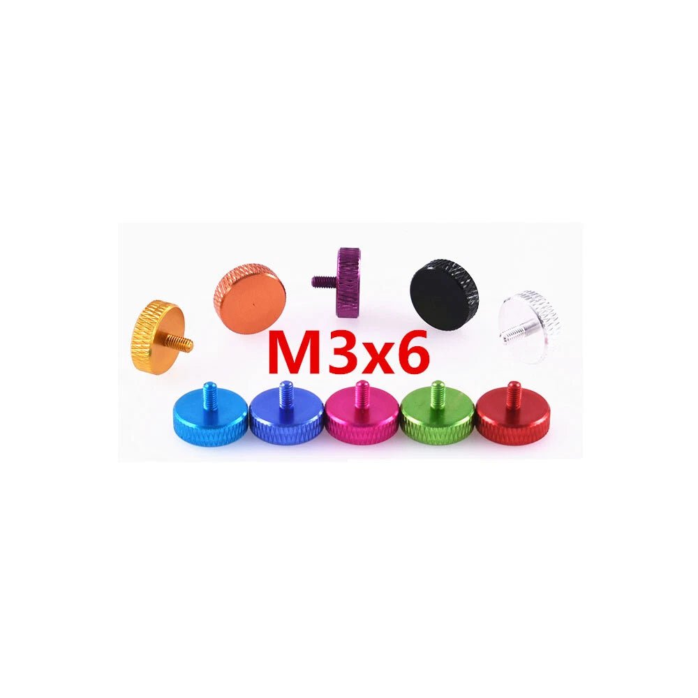 M3 / M5 Flat Head Thumb Screws – Knurled Hand Grip Knob Bolts for Computer Case (Aluminum, 10 Colors) - HomeDIYer