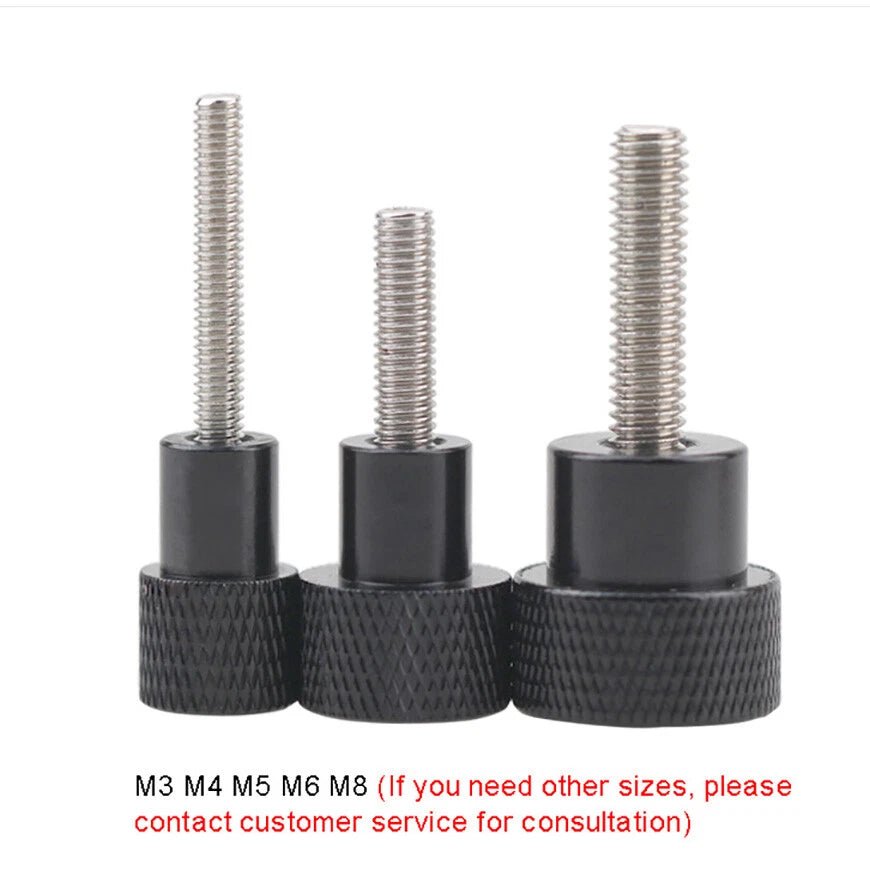 M3–M8 High‑Type Knurled Thumb Screws – Aluminum Handle + Stainless Steel Thread (6–135mm Lengths) - HomeDIYer