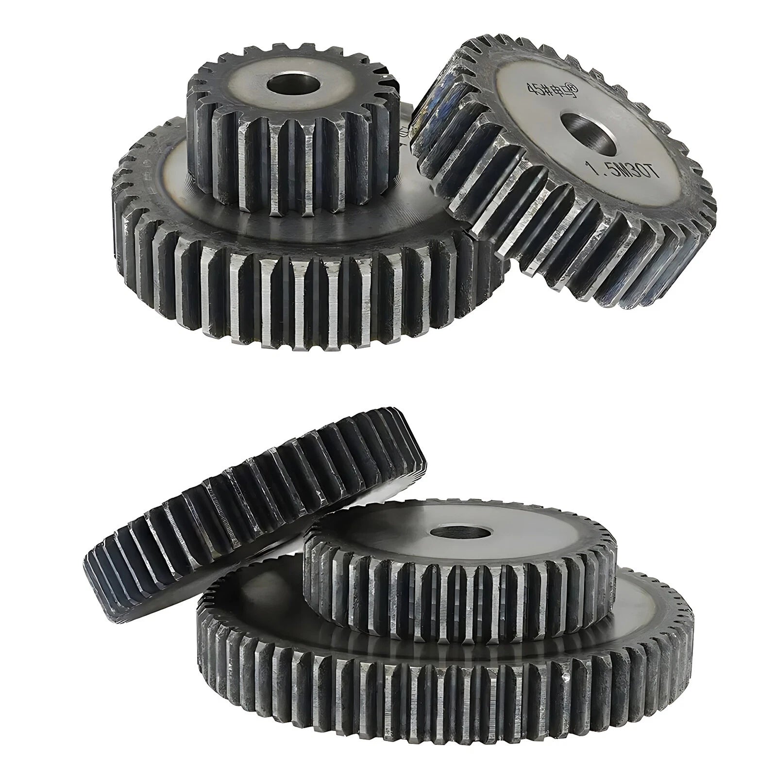 1.5 Mod Spur Gear Teeth 12T-100T Pinion Gear Motor Diameter 21mm-153mm 45# Steel