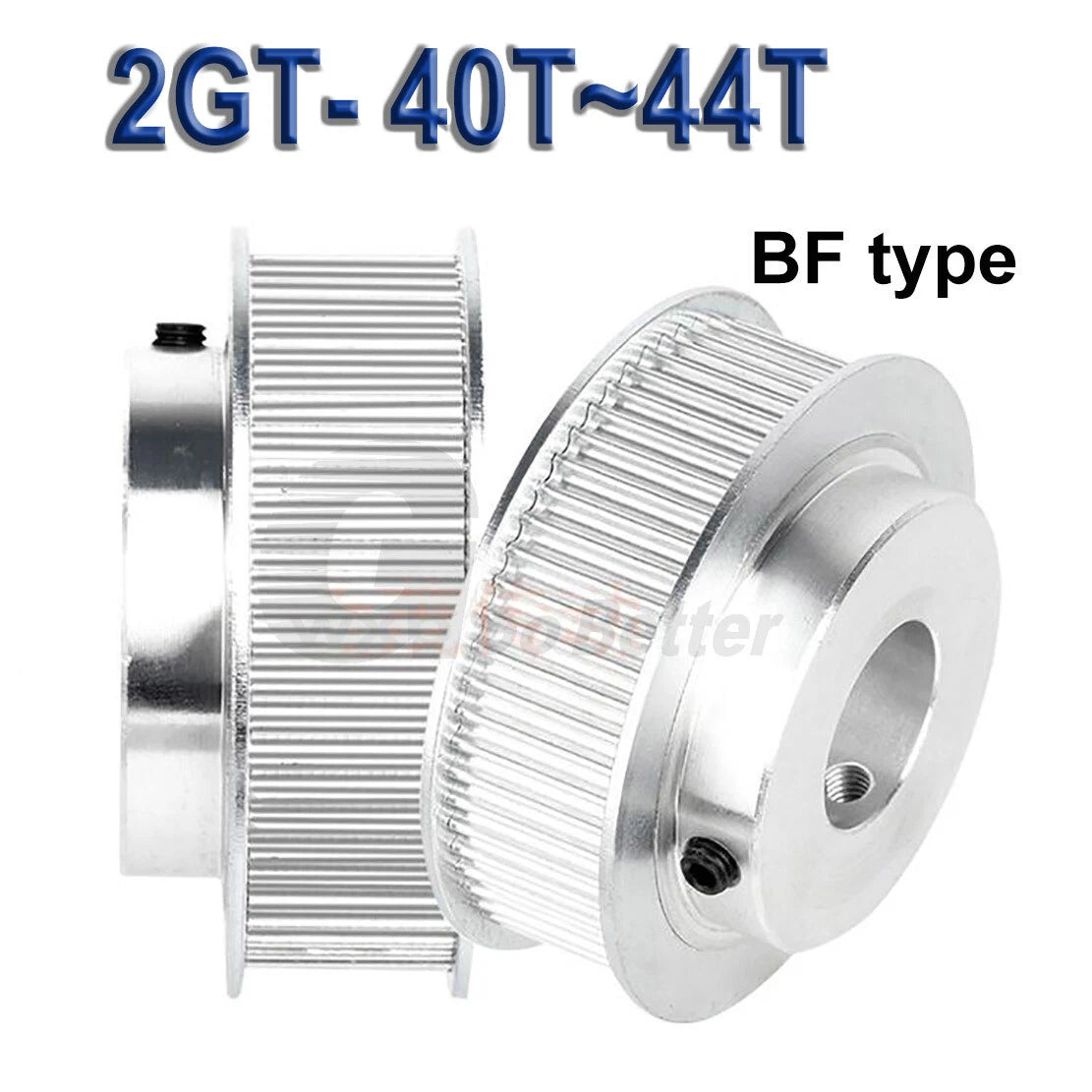 GT2 Pulley 40~44 Teeth Timing Belt Pulley BF-type Bore=5~15mm Tooth width=7 mm