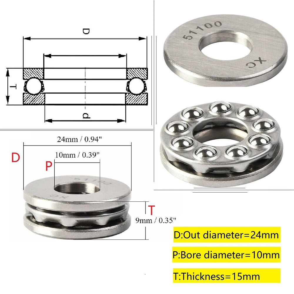 Thrust Ball Bearings 51100 - 51128 - ALL SIZES
