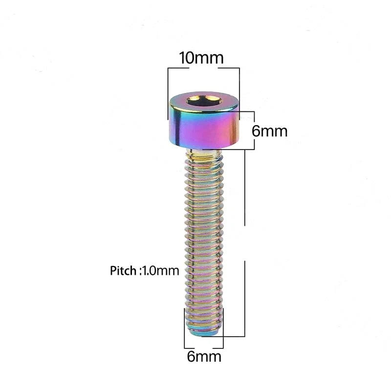M6 M8x10-70mm Titanium Bolts Socket Cap Head Allen Ti Machine Screws Metric