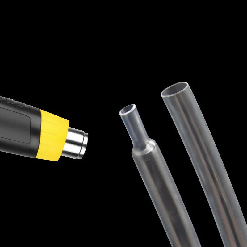 Clear Heat Shrink Tubing 2:1 Ratio — 1mm to 10mm, Multiple Lengths