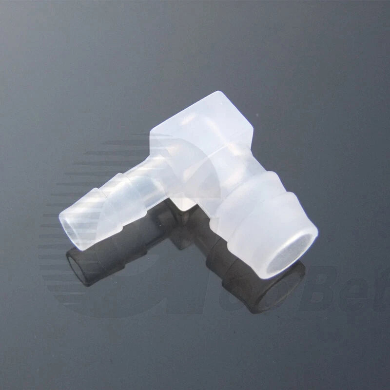90 Degree Elbow Hose Joiner Reducer Plastic Barbed Connector Pipe Air Fuel Water