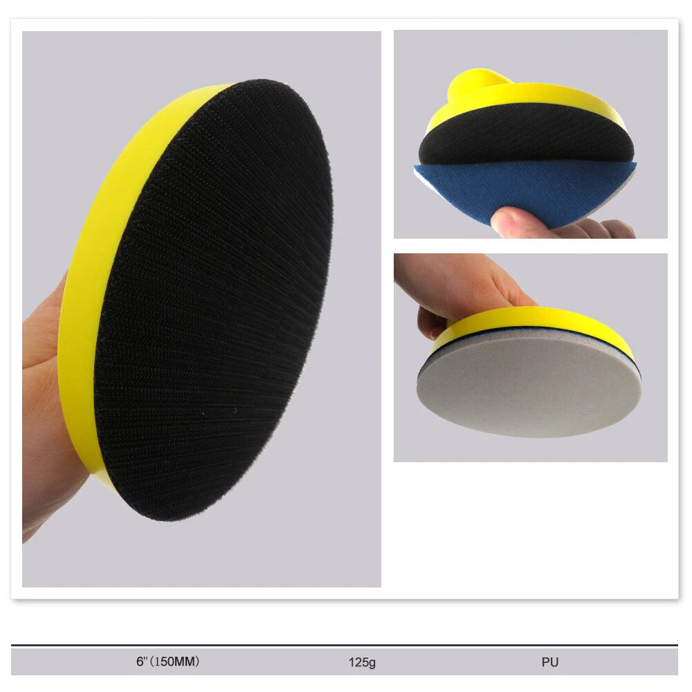 125mm 150mm Round Hand Sanding Block For Hook Loop Sandpaper Foam Polishing Pad