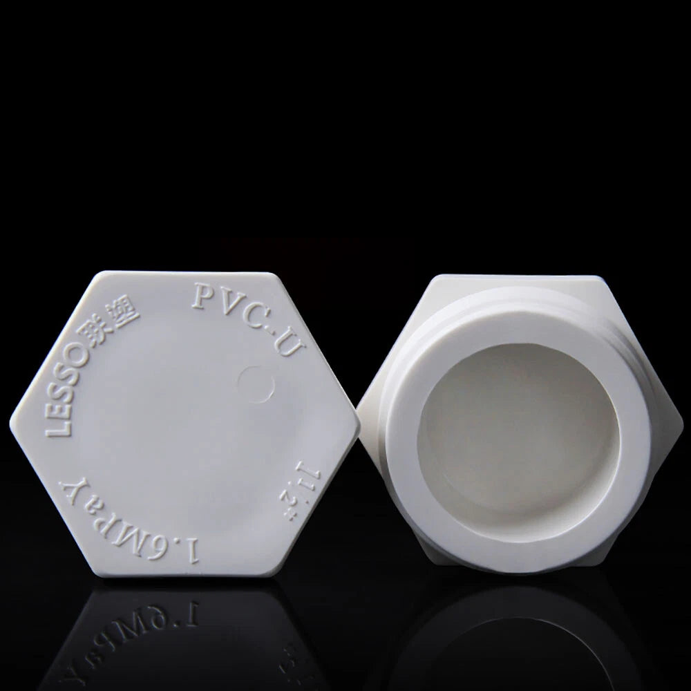 PVC Threaded Male BSP Pipe Fitting - End Cap Stop End Bung Water pipe fittings