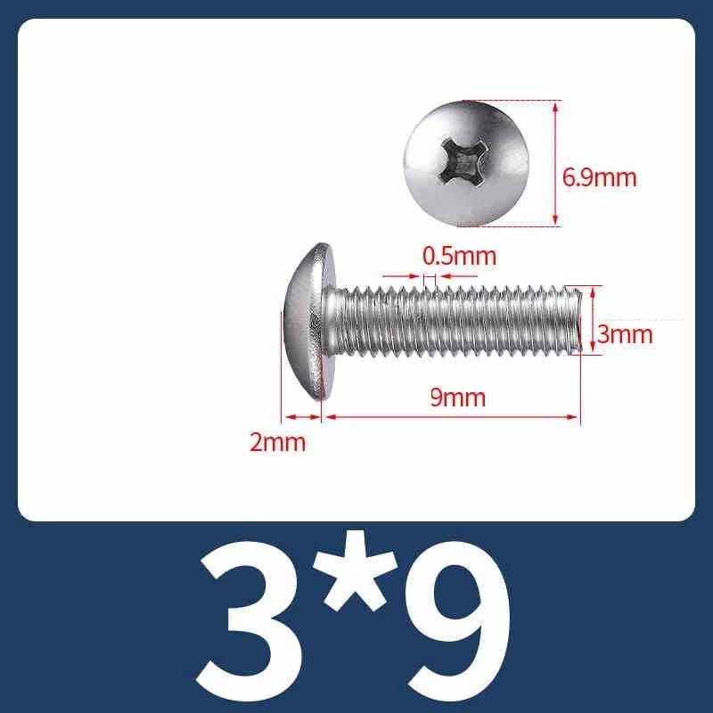 M2–M8 Stainless Steel Phillips Truss Head Machine Screws | 201 / 304 / 316 - HomeDIYer