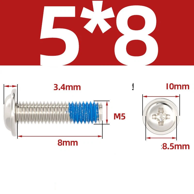 M2–M6 Flanged Button Head Screws – Carbon Steel, Phillips Drive, Nickel or Black Zinc Plated