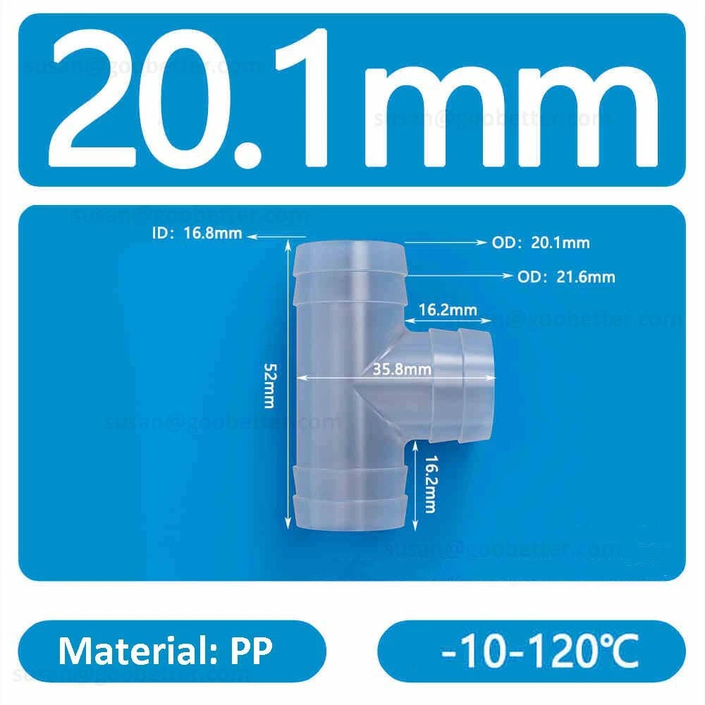 Plastic Barbed Hose Connectors — T-Piece, Elbow & Straight Fittings for Air & Water Lines